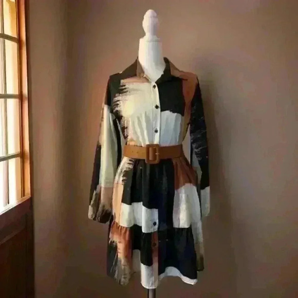 Color Block Dress - Picture 1 of 2